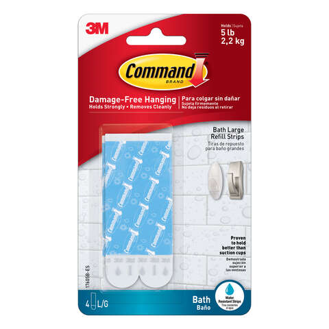 3M Command Large Foam Refill Strips 1-3/4 in. L 4 pk, Pack of 6