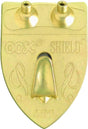OOK 55005 Shield Hanger, 50 lb, Steel, Brass, Gold