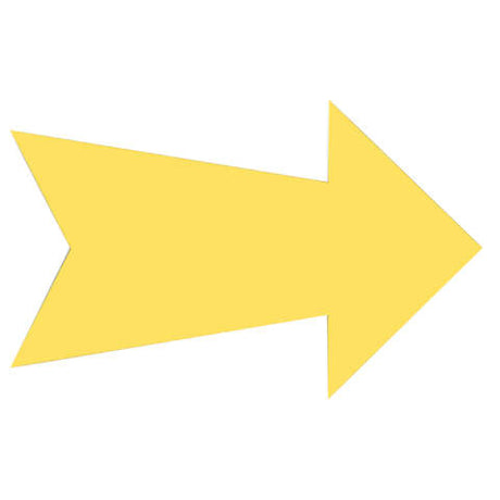 HILLMAN English Yellow Arrow Sign 7 in. H X 24 in. W, Pack of 6