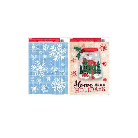 IG Design Multicolored Christmas Window Clings 1.2 in., Pack of 24