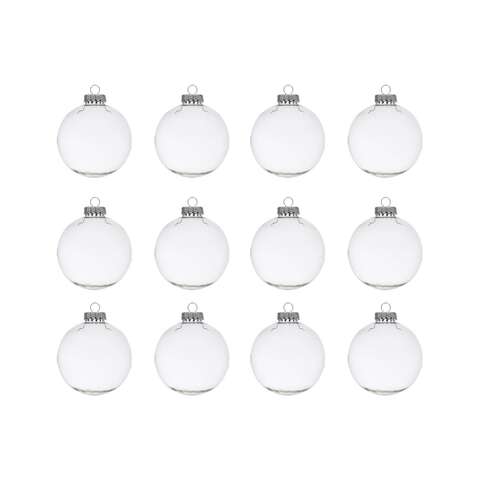 Celebrations Home Clear Round Ornaments 3 in.