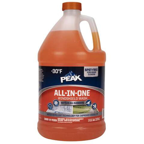 Peak All in One -30 deg Windshield Cleaner/De-Icer 1 gal, Pack of 6