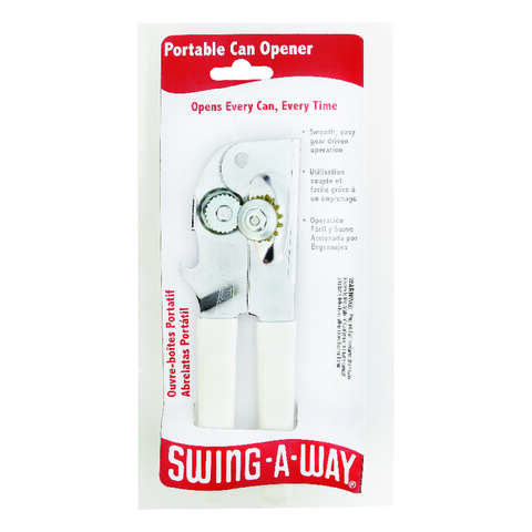 Swing-A-Way White Steel Manual Portable Can Opener