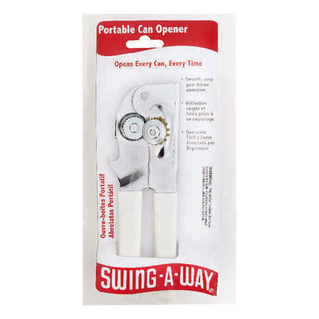 Swing-A-Way White Steel Manual Portable Can Opener
