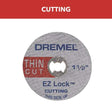 Dremel EZ Lock 1-1/2 in. D X 1/8 in. Aluminum Oxide Metal Cut-Off Wheel 5 pc