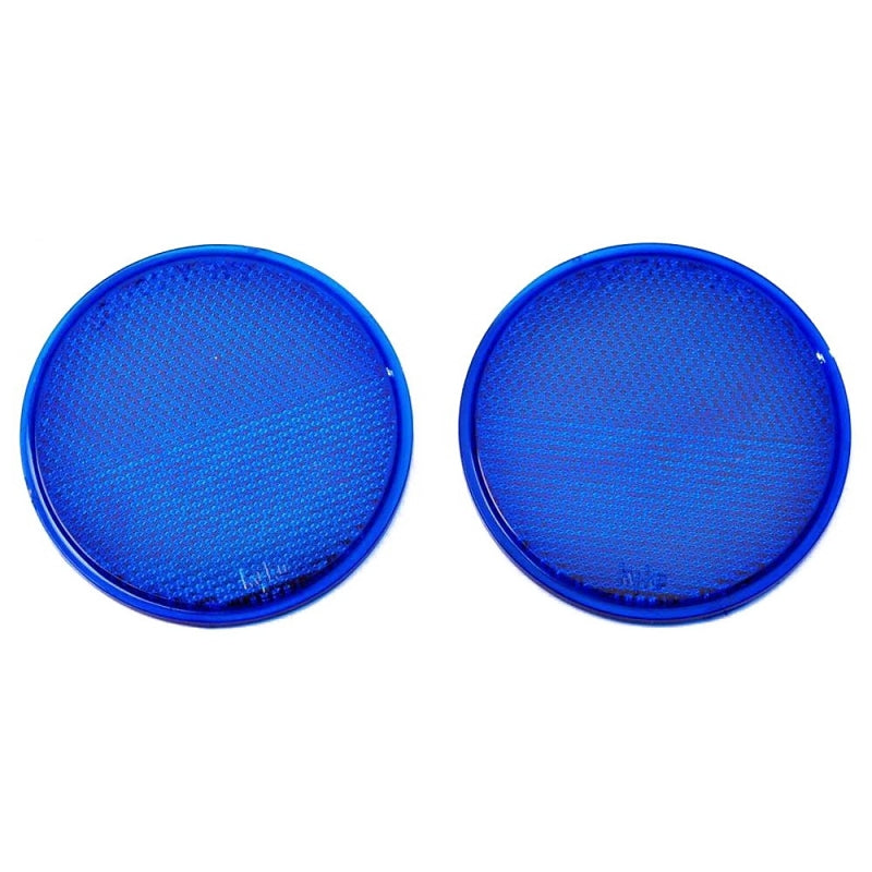 Hy-Ko CDRF-4B Carded Reflector, Press-On Mounting, 9.63 in L Post, Blue Reflector, Pack of 6