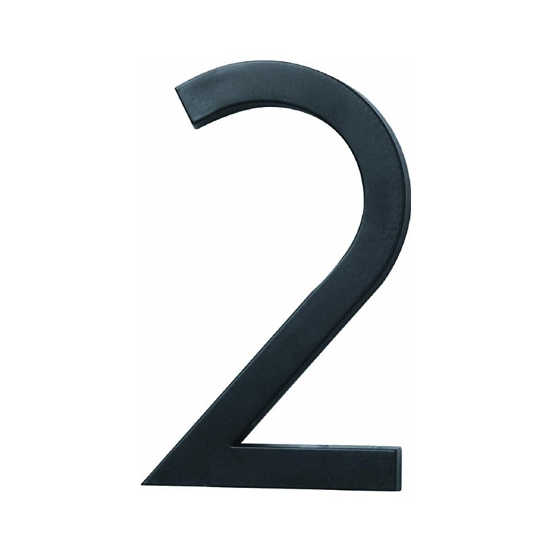 Hy-Ko FM-6 Architectural Series FM-6/2 House Number, Character: 2, 6 in H Character, Black Character, Pack of 3