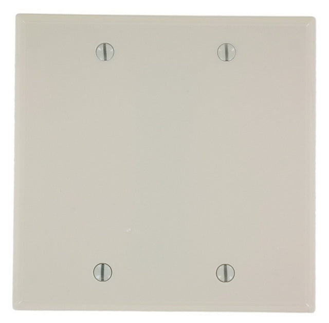 Leviton 000-78025-000 Wallplate, 4-1/2 in L, 4.56 in W, 0.22 in Thick, 2 -Gang, Thermoset, Light Almond, Smooth
