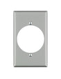Leviton 04927 Wallplate, 4-1/2 in L, 2-3/4 in W, 1 -Gang, Steel, Silver, Aluminum, Flush Mounting