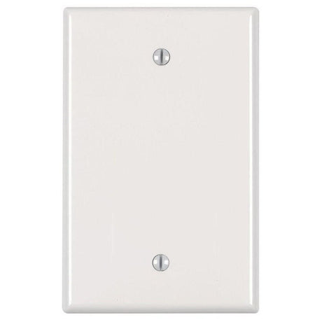 Leviton PJ13-I Blank Wallplate, 3-1/8 in L, 4-7/8 in W, 1/4 in Thick, 1 -Gang, Nylon, Ivory, Box Mounting