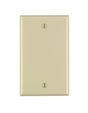 Leviton 001-80714-00I Wallplate, 4-1/2 in L, 2-3/4 in W, 0.22 in Thick, 1 -Gang, Thermoplastic Nylon, Ivory