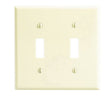 Leviton 001-86009-000 Wallplate, Standard-Size, 4-1/2 in L, 2-3/4 in W, 2-Gang, Thermoset, Ivory