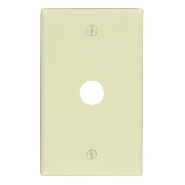 Leviton 001-86017-000 Wallplate, 4-1/2 in L, 2-3/4 in W, 1-Gang, Thermoset, Ivory, Smooth