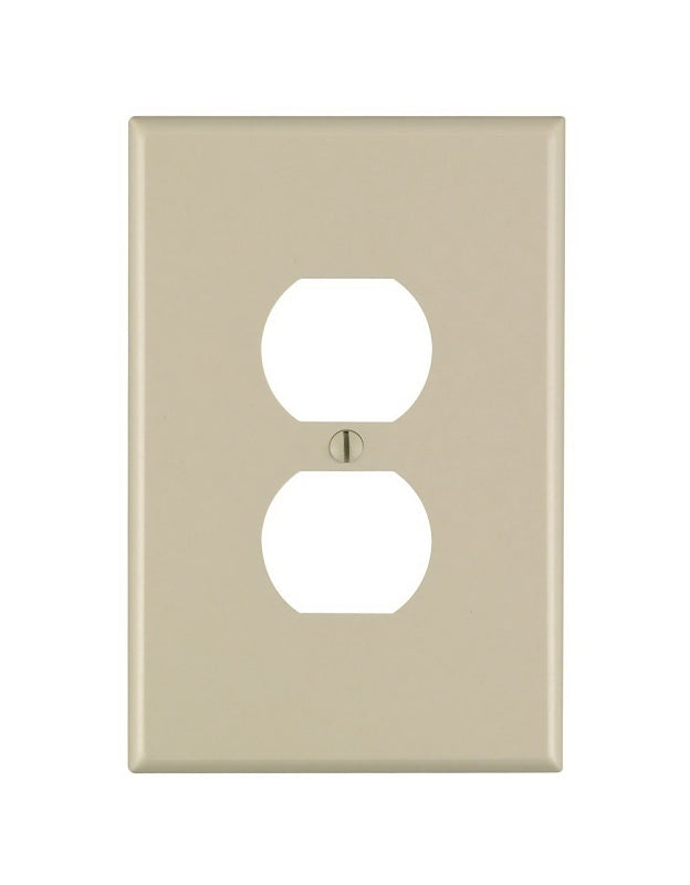 Leviton 86103 Wallplate, Oversized, 3-1/2 in L, 5-1/4 in W, 1-Gang, Thermoset Plastic, Ivory