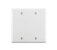 Leviton 001-88025-000 Wallplate, 4-1/2 in L, 4.56 in W, 0.22 in Thick, 2 -Gang, Thermoset Plastic, White, Smooth