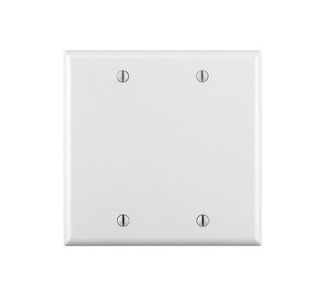 Leviton 001-88025-000 Wallplate, 4-1/2 in L, 4.56 in W, 0.22 in Thick, 2 -Gang, Thermoset Plastic, White, Smooth