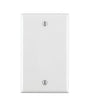 Leviton 002-80714-00W Wallplate, 4-1/2 in L, 2-3/4 in W, 0.22 in Thick, 1 -Gang, Thermoplastic Nylon, White