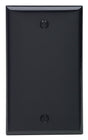 Leviton 005-80714-00E Wallplate, 4-1/2 in L, 2-3/4 in W, 0.22 in Thick, 1 -Gang, Thermoplastic Nylon, Black