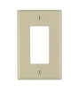 Leviton 0PJ26-I Wallplate, 4.88 in L, 3.13 in W, 1-Gang, Nylon, Ivory