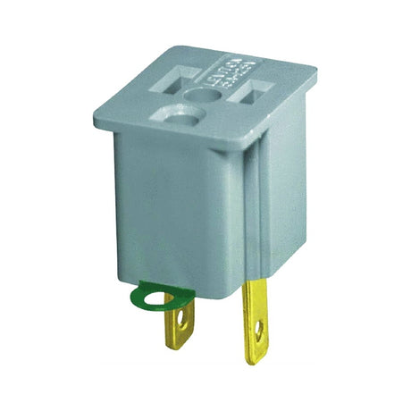 Leviton 028-00274-000 Outlet Adapter, 2-Pole, 15 A, 125 V, 1-Outlet, NEMA: NEMA 5-15R, 1-15R