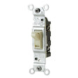 Leviton 1451-ICP Series Switch, Ivory, 1 Poles, 15 A, 120 V, Push-In Terminal, Thermoplastic Housing Material