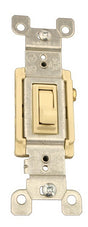 Leviton 1453-2I Switch, 15 A, 120 V, 3 -Position, Push-In Terminal, Thermoplastic Housing Material, Ivory