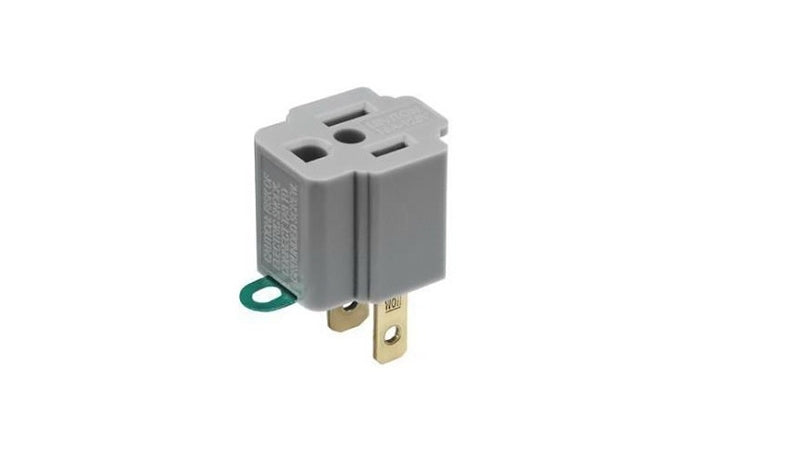 Leviton C30-00274-000 Outlet Adapter, 2-Pole, 15 A, 125 V, 1-Outlet, NEMA: NEMA 5-15R, 1-15R, Gray