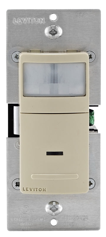 Leviton R01-IPS02-1LI Motion Detector, 2.5 A, 120 V, 1-Pole, Motion Sensor, 180 deg Sensing, 900 sq-ft Sensing, Ivory