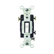 Leviton S04-CS320-2WS Series Toggle Switch, White, 20 A, 120/277 V, Screw, Side Wired Terminal