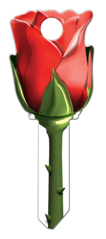 Lucky Line Key Shapes Series B107K Key Blank, Rose, Brass, Enamel-Coated, For: Kwikset Locks, Pack of 5