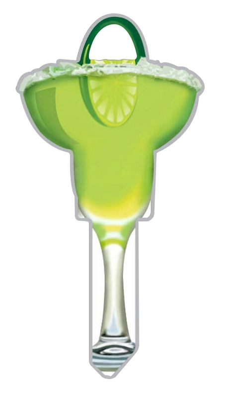 Lucky Line Key Shapes Series B109S Key Blank, Margarita, Brass, Enamel-Coated, For: Schlage Locks, Pack of 5