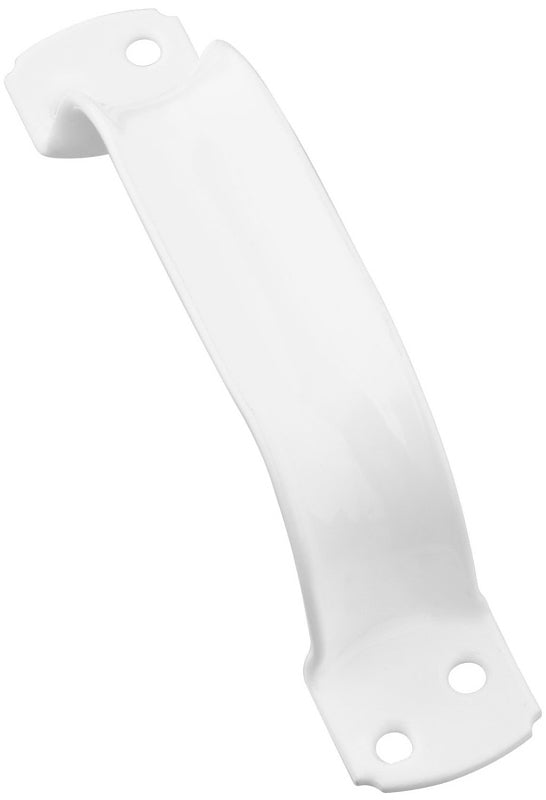National Hardware N162-594 Door Pull, White, 1.38 in W, 1.82 in D, 6-3/4 in H, Steel