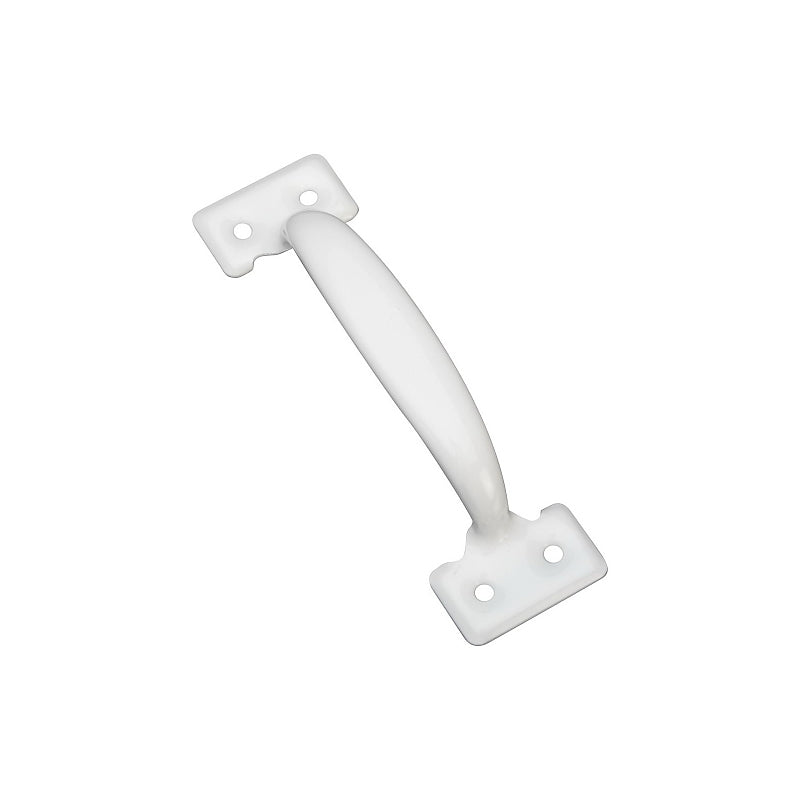National Hardware N248-427 Door Pull, White, 1-1/2 in W, 1-3/8 in D, 5-3/4 in H, Steel
