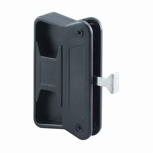 Prime-Line A 168 Door Latch and Pull, 11/16 in, Mounting Hole Center to Center: 3 in, Plastic/Steel, Black