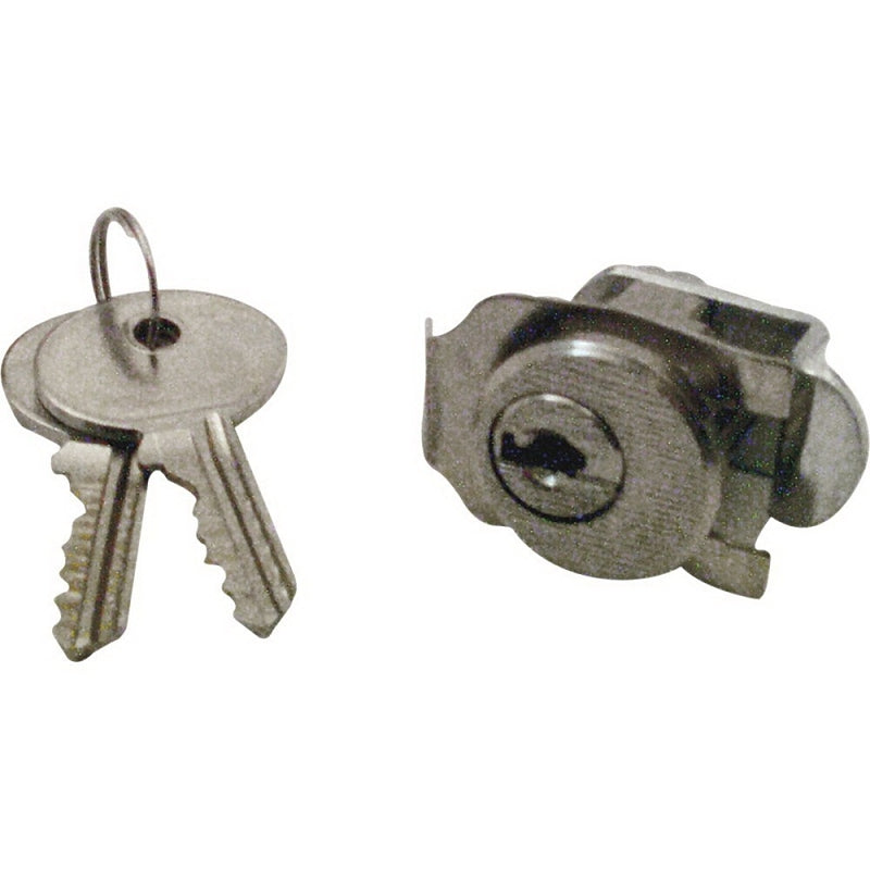 Defender Security S 4130 Mailbox Lock, 15/16 in W Dimensions, Tumbler Lock, Keyed Key, Steel, Nickel