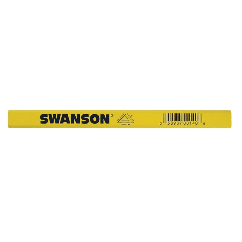 Swanson CP700 Carpenter Pencil, 7 in L, Orange Barrel