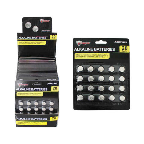 Diamond Visions MAX Force Alkaline AG13/357 3 V Button Cell Battery 20 pk, Pack of 24
