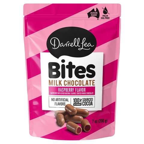 Darrell Lea Raspberry/Milk Chocolate Licorice Bites 7 oz, Pack of 8