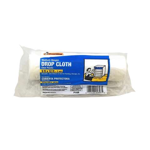 Frost King 9 ft. W X 12 ft. L X 1 mil Plastic Drop Cloth 1 pk, Pack of 24
