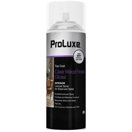 ProLuxe Gloss Clear Oil-Based Wood Finish Lacquer Spray 12.25 oz, Pack of 6