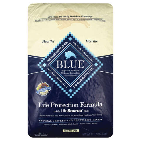Blue Buffalo Life Protection Formula Senior Chicken and Brown Rice Dry Dog Food 30 lb