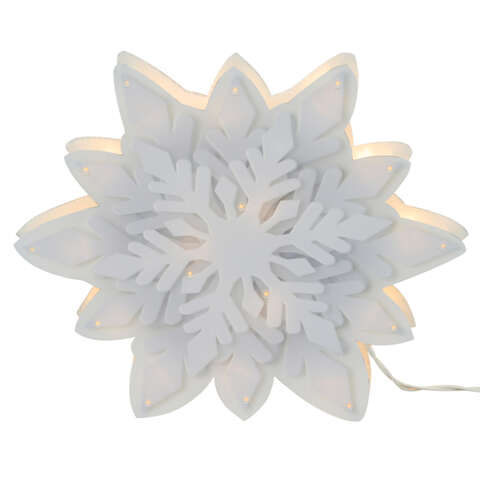 ProductWorks Snowflake Window Decoration 15.74 in.