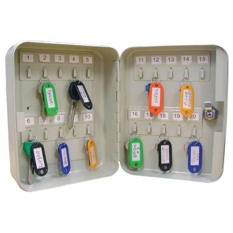 Hillman Beige Steel Key Cabinet, Pack of 2