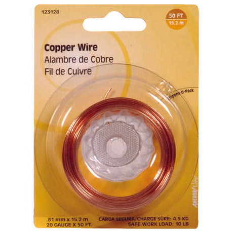 HILLMAN 50 ft. L Copper 20 Ga. Wire, Pack of 10