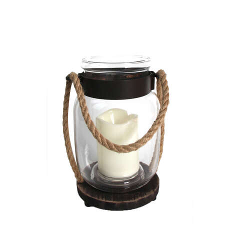 Infinity 9 in. Glass/Metal Hanging Lantern, Pack of 4