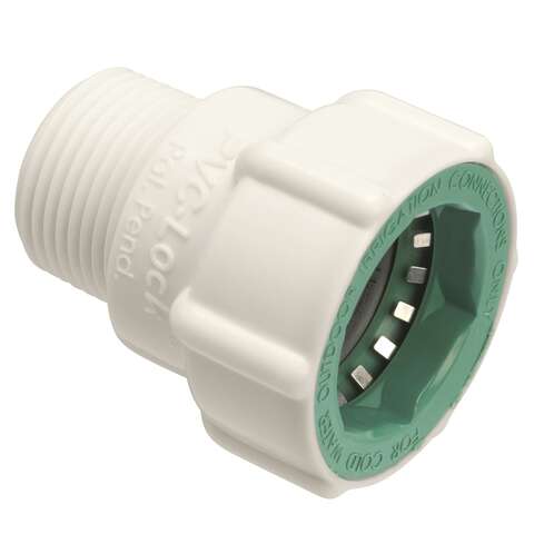 Orbit PVC-Lock 3/4 in. Push X 3/4 in. D MPT Plastic Pipe Adapter