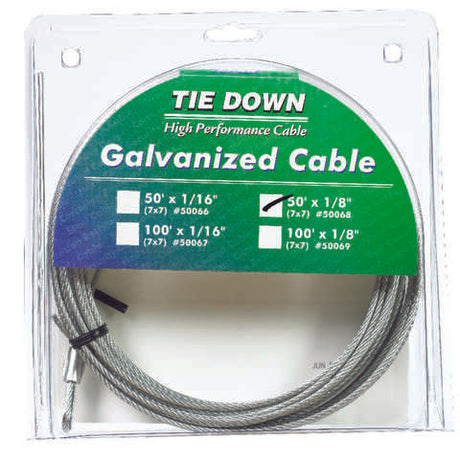 Tie Down Engineering Galvanized Steel 1/8 in. D X 50 ft. L Aircraft Cable