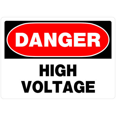 HILLMAN English White Danger Sign 10 in. H X 14 in. W, Pack of 6