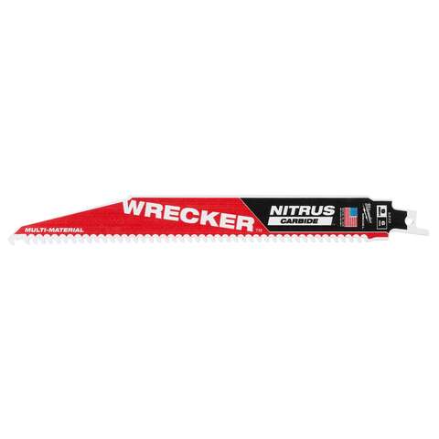 Milwaukee Wrecker 9 in. Nitrus Carbide Reciprocating Saw Blade 6 TPI 3 pk