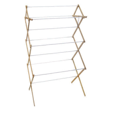 Madison Mill 52.5 in. H X 29.5 in. W X 18.25 in. D Wood Accordian Collapsible Clothes Drying Rack, Pack of 4
